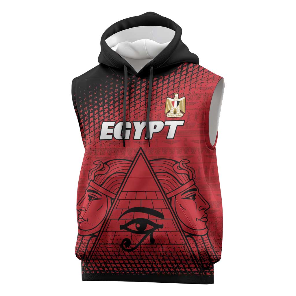 Custom Egypt Football Sleeveless Hoodie The Pharaohs Eye of Horus