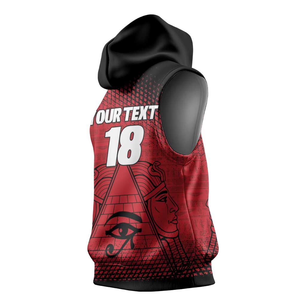 Custom Egypt Football Sleeveless Hoodie The Pharaohs Eye of Horus