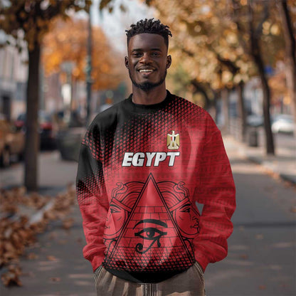 Custom Egypt Football Sweatshirt The Pharaohs Eye of Horus