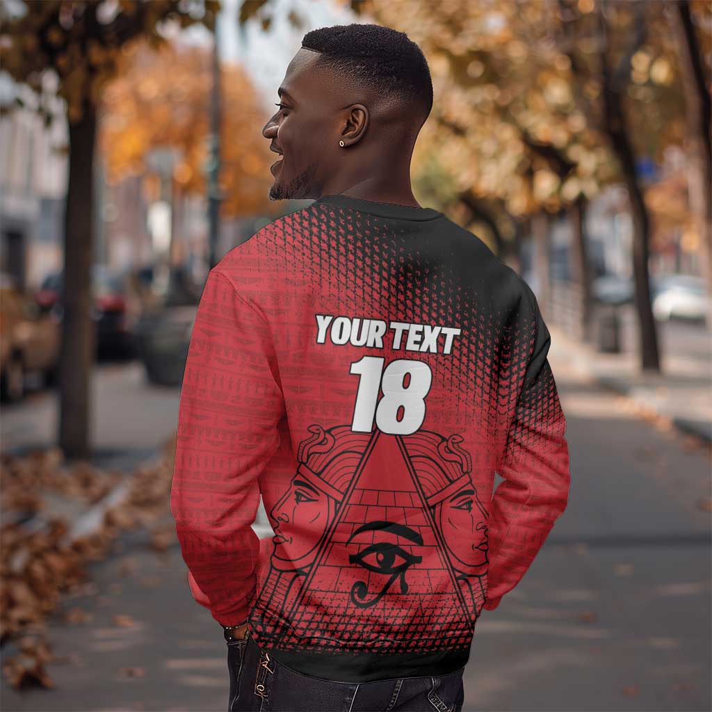 Custom Egypt Football Sweatshirt The Pharaohs Eye of Horus