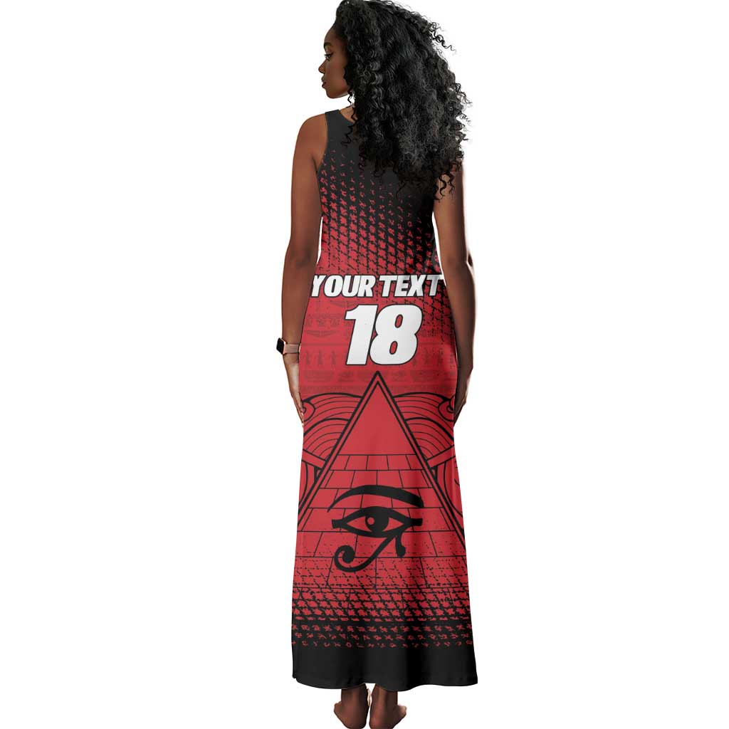 Custom Egypt Football Tank Maxi Dress The Pharaohs Eye of Horus