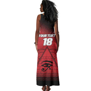 Custom Egypt Football Tank Maxi Dress The Pharaohs Eye of Horus