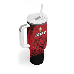 Custom Egypt Football Tumbler With Handle The Pharaohs Eye of Horus
