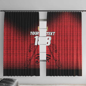 Custom Egypt Football Window Curtain The Pharaohs Eye of Horus