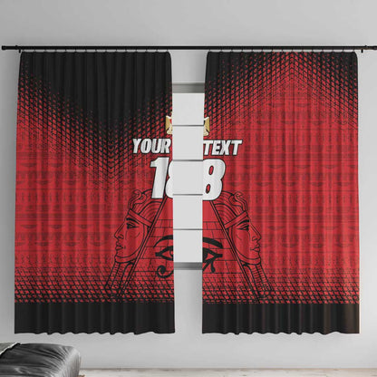 Custom Egypt Football Window Curtain The Pharaohs Eye of Horus