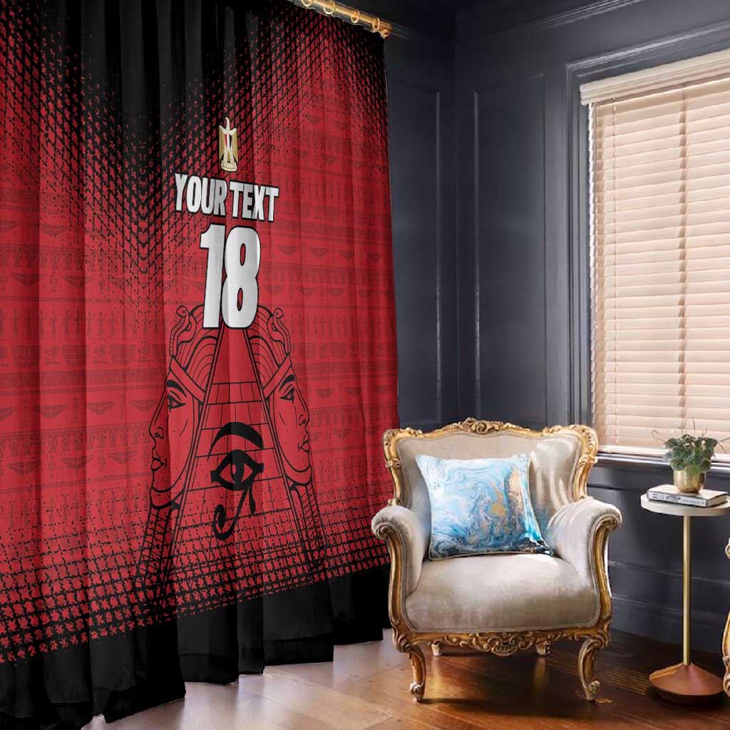 Custom Egypt Football Window Curtain The Pharaohs Eye of Horus