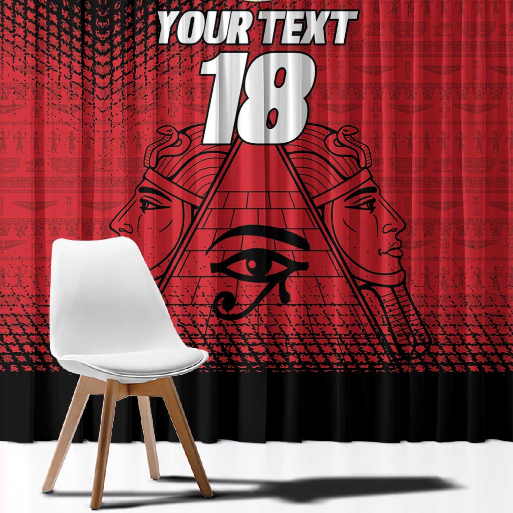 Custom Egypt Football Window Curtain The Pharaohs Eye of Horus