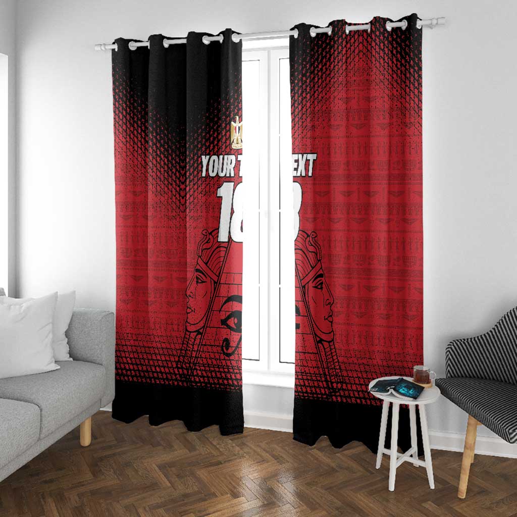 Custom Egypt Football Window Curtain The Pharaohs Eye of Horus