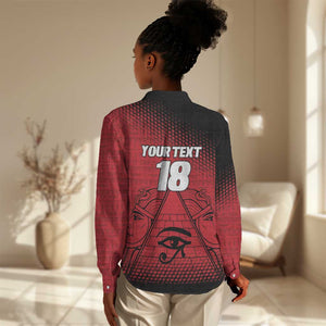 Custom Egypt Football Women Casual Shirt The Pharaohs Eye of Horus