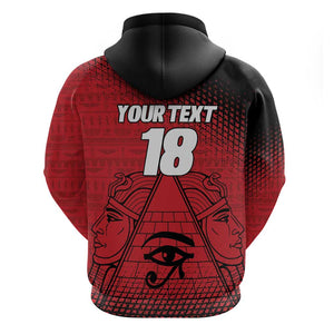 Custom Egypt Football Zip Hoodie The Pharaohs Eye of Horus