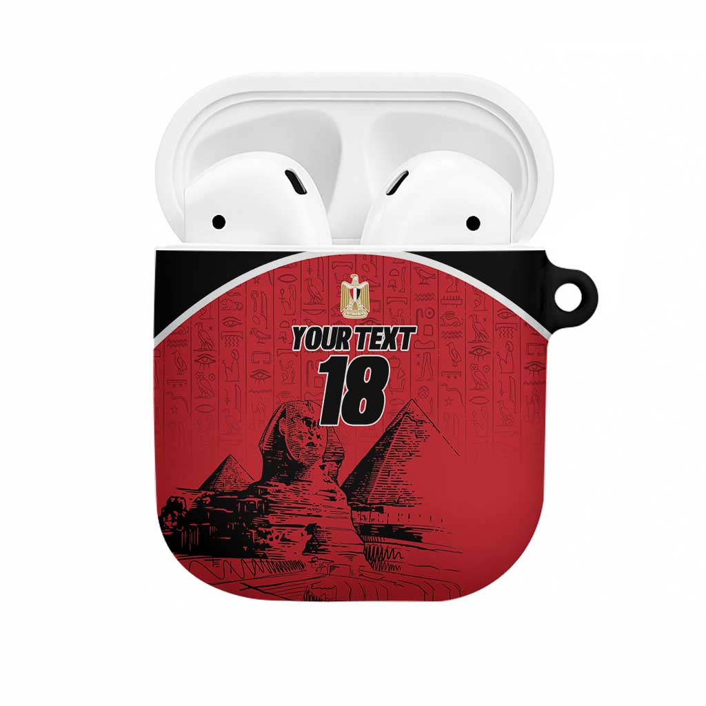 Custom Egypt Football AirPods Case Pharaohs Heritage Pyramid