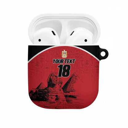 Custom Egypt Football AirPods Case Pharaohs Heritage Pyramid