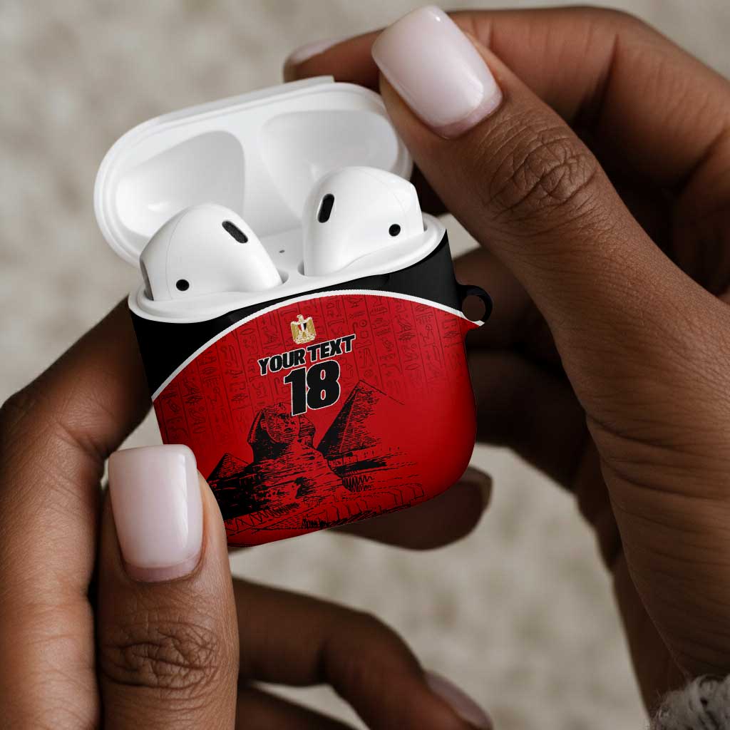 Custom Egypt Football AirPods Case Pharaohs Heritage Pyramid