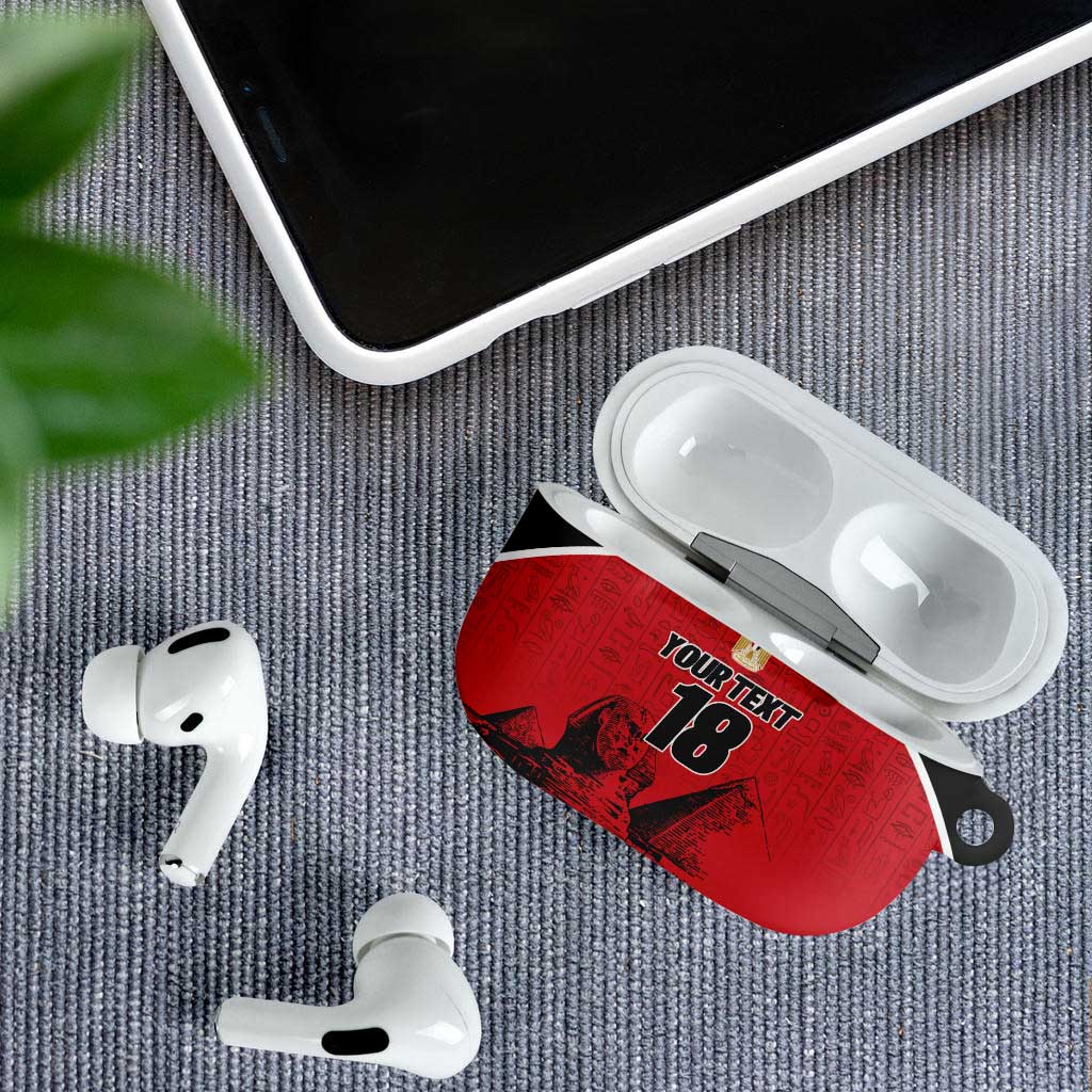 Custom Egypt Football AirPods Case Pharaohs Heritage Pyramid