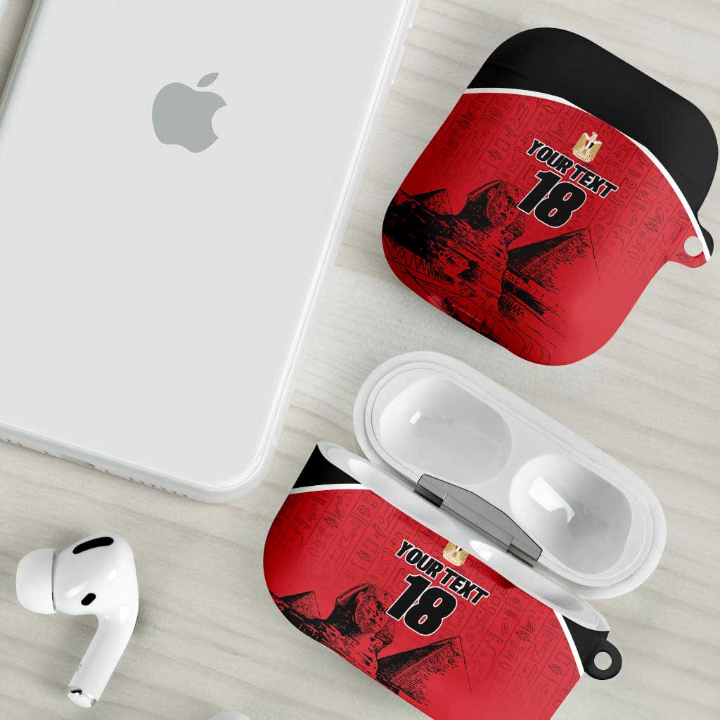 Custom Egypt Football AirPods Case Pharaohs Heritage Pyramid