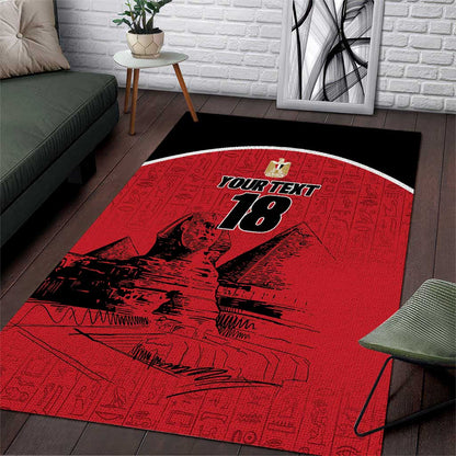 Custom Egypt Football Area Rug Pharaohs Heritage Pyramid