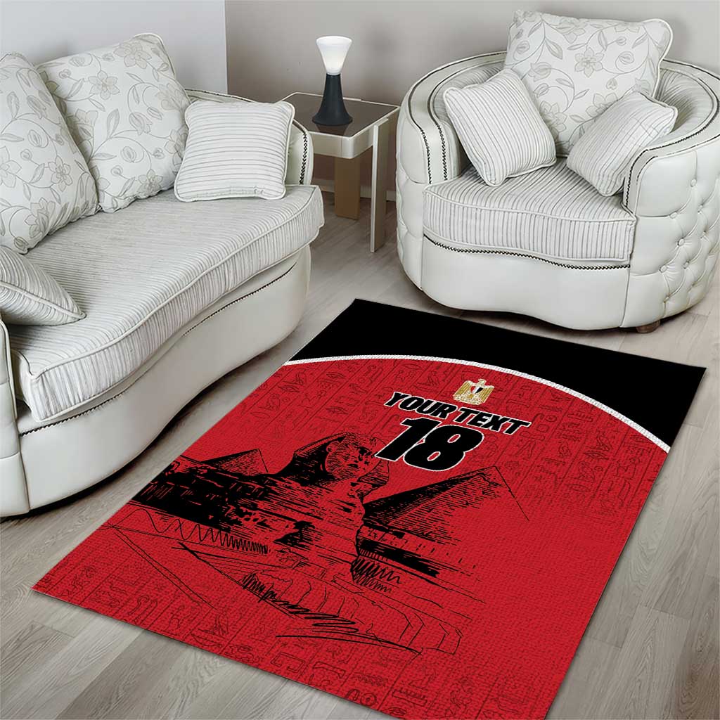 Custom Egypt Football Area Rug Pharaohs Heritage Pyramid