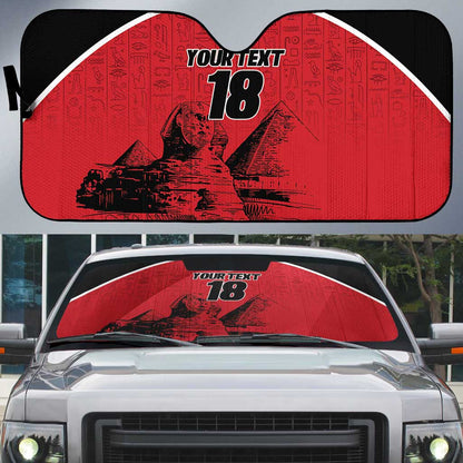 Custom Egypt Football Auto Sun Shade Pharaohs Heritage Pyramid