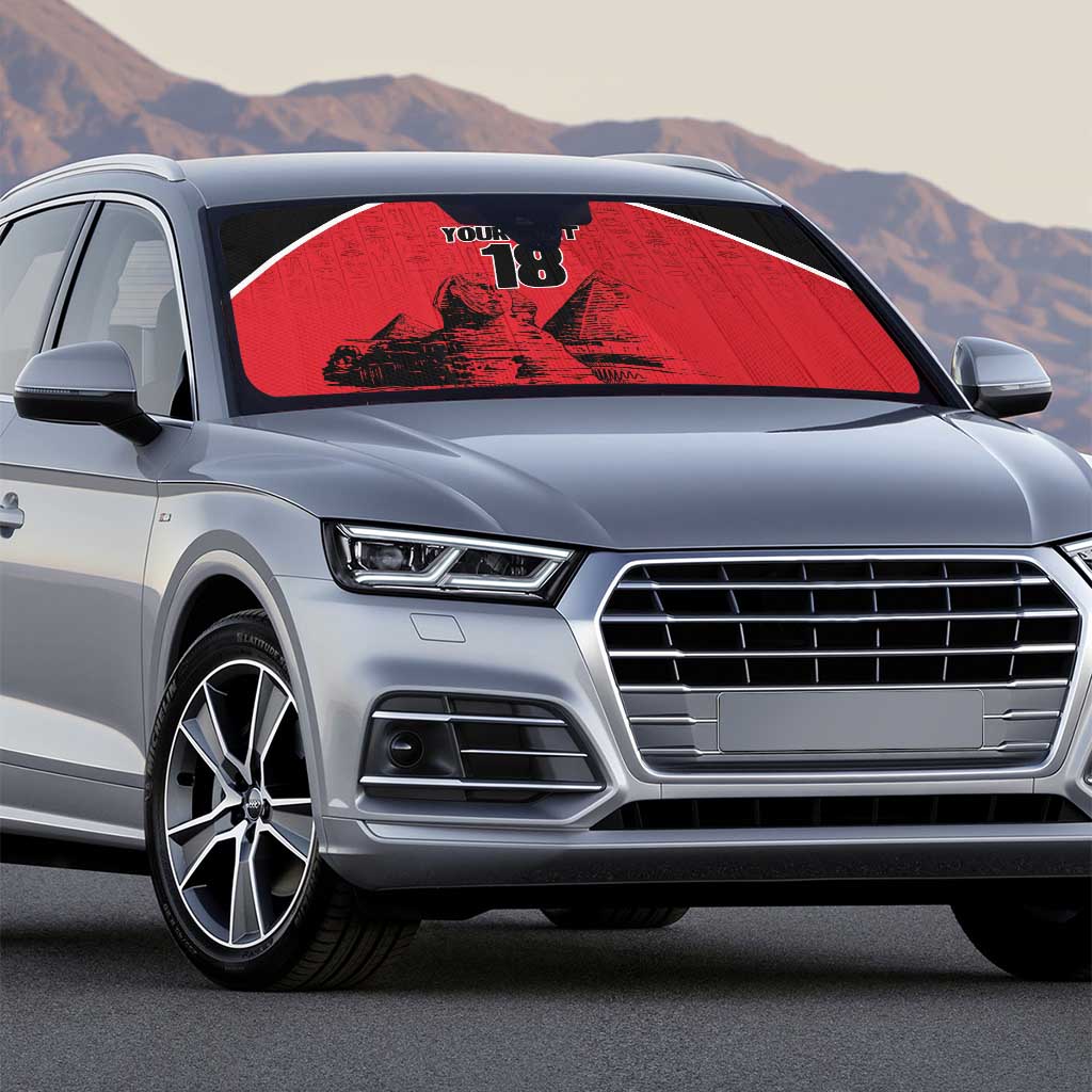 Custom Egypt Football Auto Sun Shade Pharaohs Heritage Pyramid