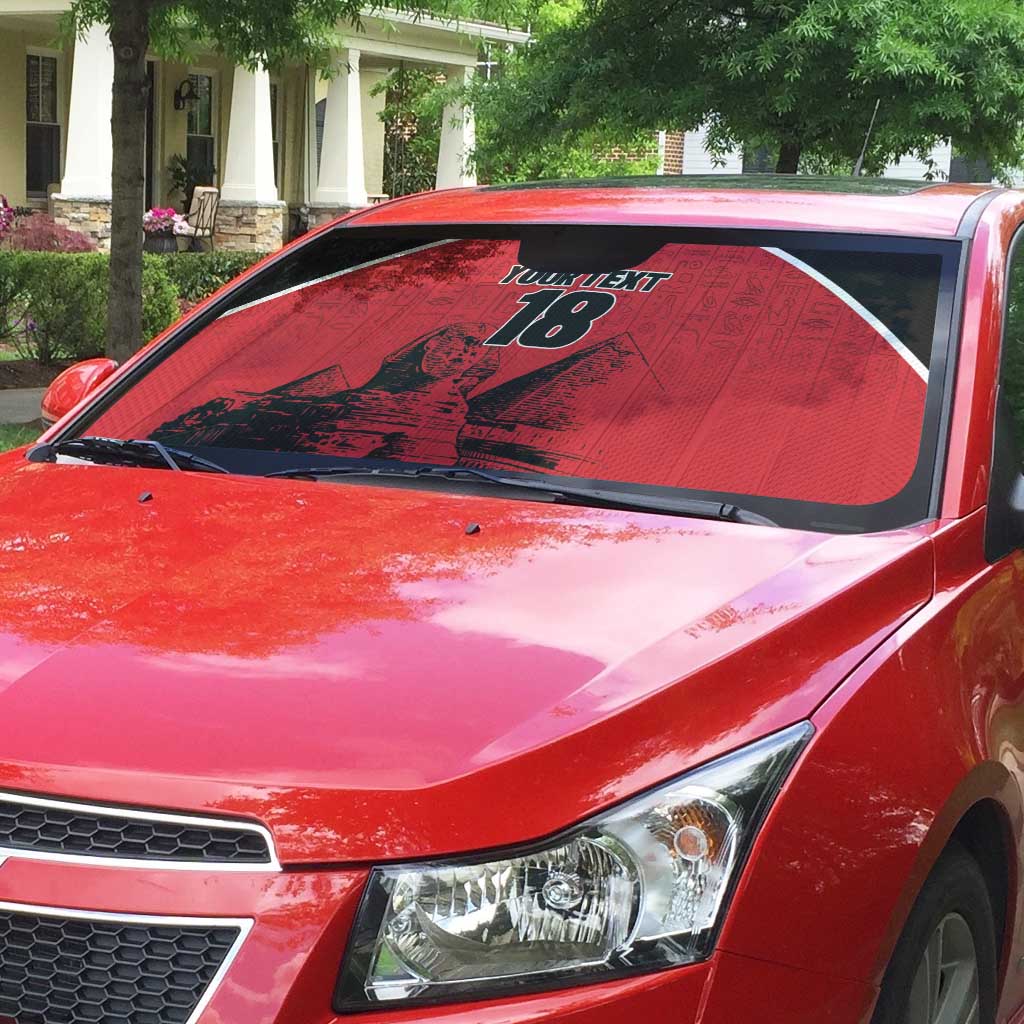 Custom Egypt Football Auto Sun Shade Pharaohs Heritage Pyramid