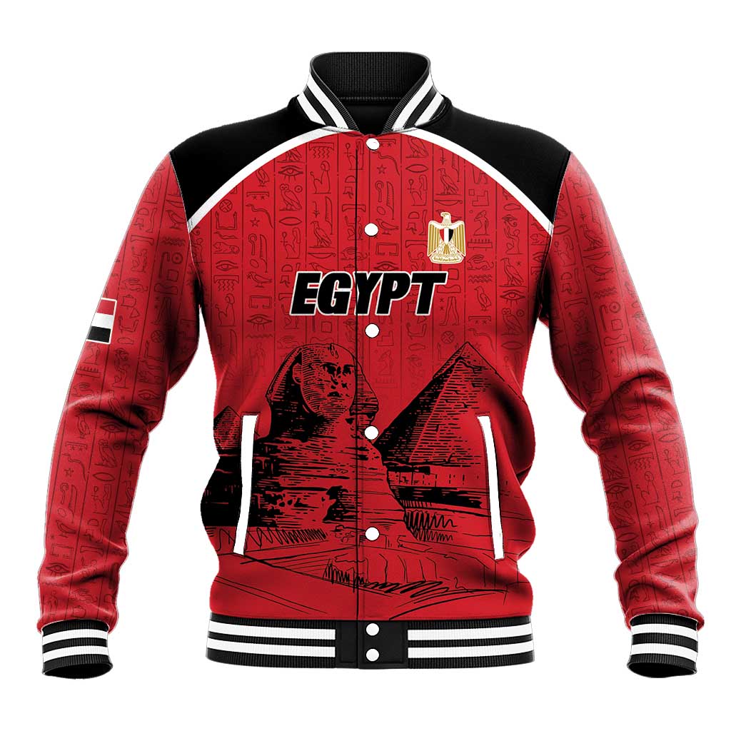 Custom Egypt Football Baseball Jacket Pharaohs Heritage Pyramid