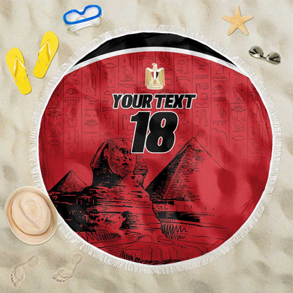 Custom Egypt Football Beach Blanket Pharaohs Heritage Pyramid