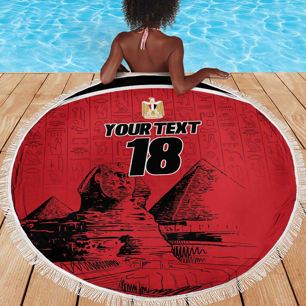 Custom Egypt Football Beach Blanket Pharaohs Heritage Pyramid