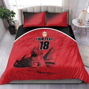 Custom Egypt Football Bedding Set Pharaohs Heritage Pyramid