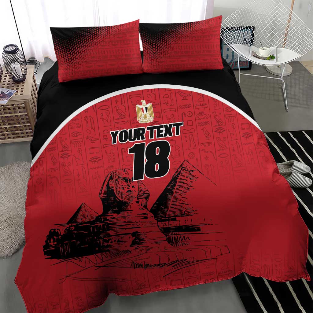 Custom Egypt Football Bedding Set Pharaohs Heritage Pyramid