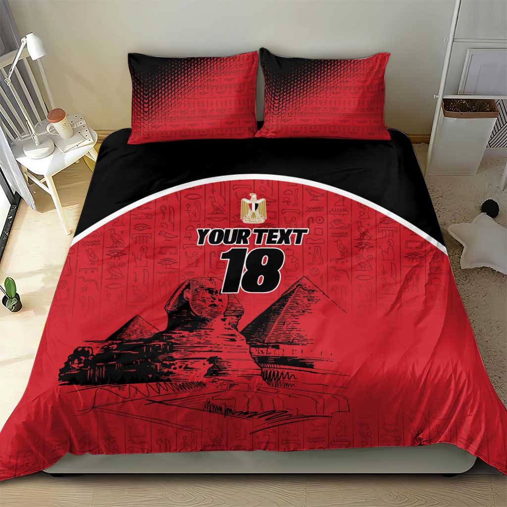 Custom Egypt Football Bedding Set Pharaohs Heritage Pyramid