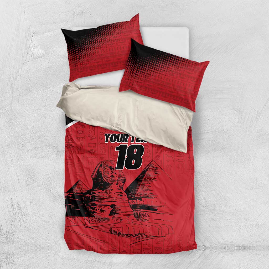 Custom Egypt Football Bedding Set Pharaohs Heritage Pyramid