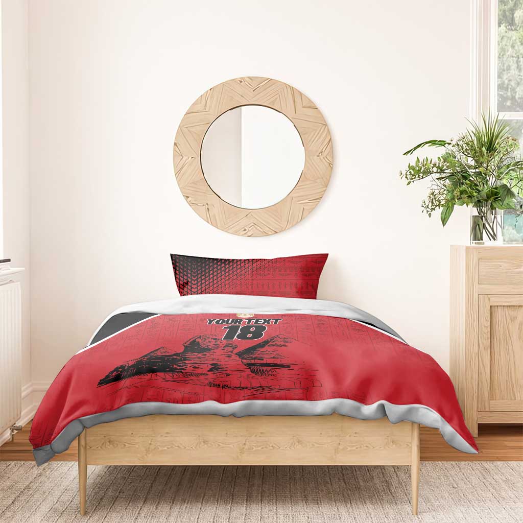 Custom Egypt Football Bedding Set Pharaohs Heritage Pyramid