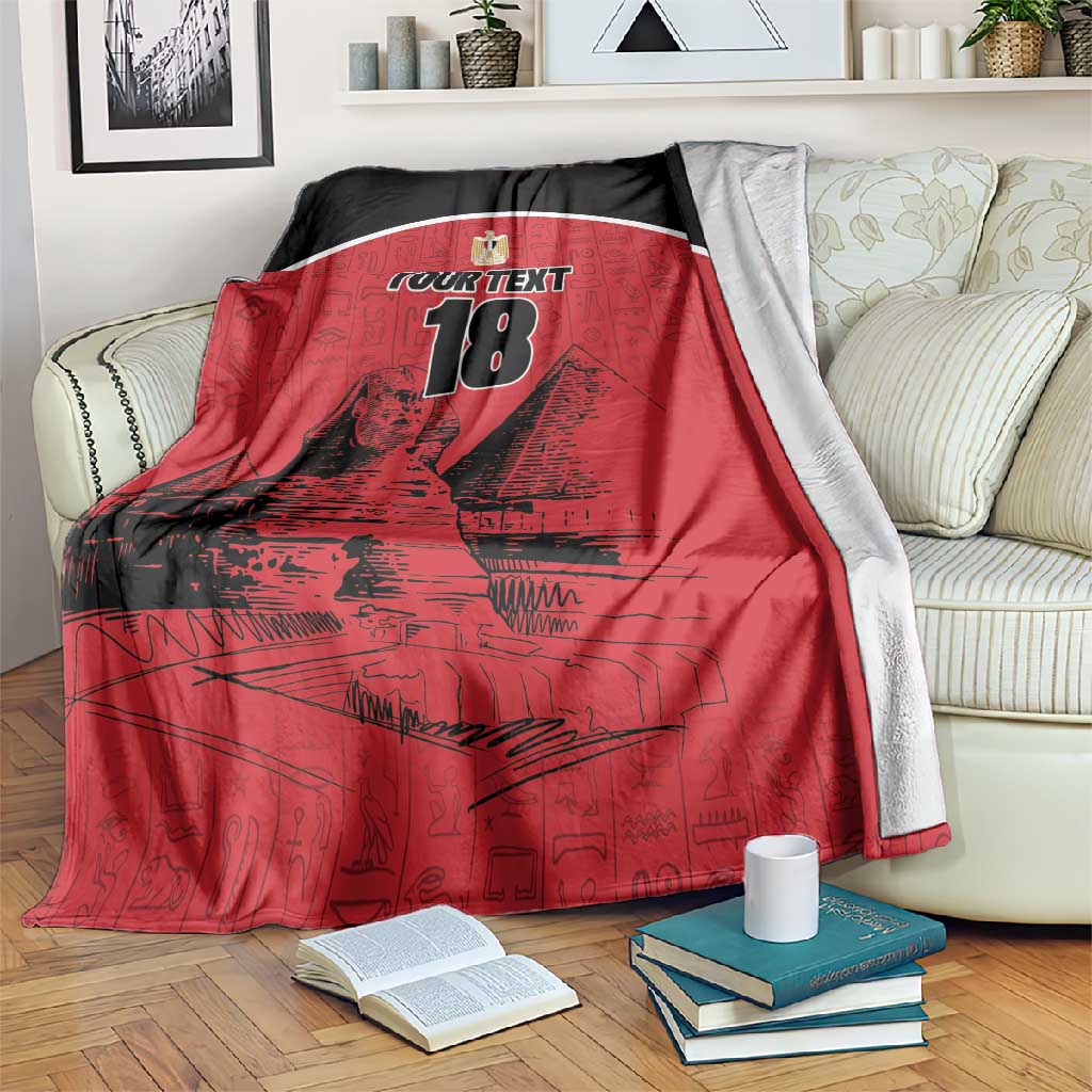 Custom Egypt Football Blanket Pharaohs Heritage Pyramid