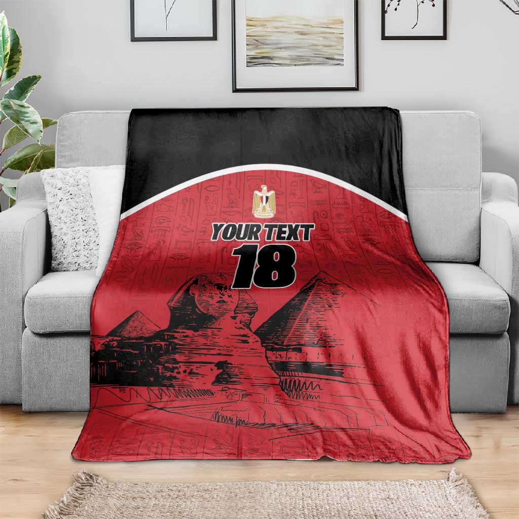 Custom Egypt Football Blanket Pharaohs Heritage Pyramid