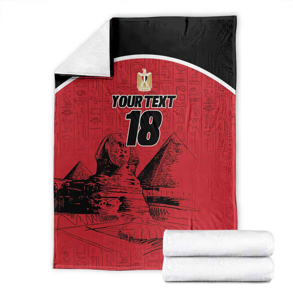 Custom Egypt Football Blanket Pharaohs Heritage Pyramid