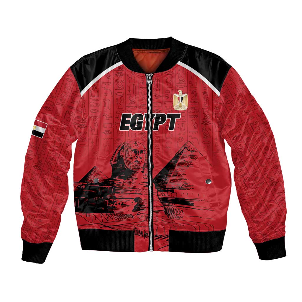 Custom Egypt Football Bomber Jacket Pharaohs Heritage Pyramid