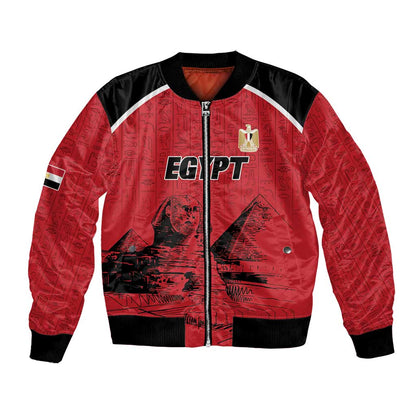 Custom Egypt Football Bomber Jacket Pharaohs Heritage Pyramid