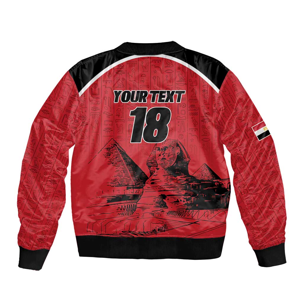 Custom Egypt Football Bomber Jacket Pharaohs Heritage Pyramid
