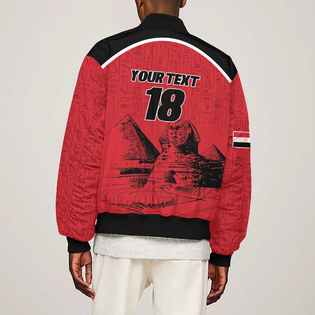 Custom Egypt Football Bomber Jacket Pharaohs Heritage Pyramid