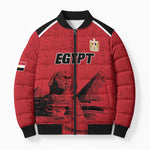 Custom Egypt Football Bomber Puffer Jacket Pharaohs Heritage Pyramid