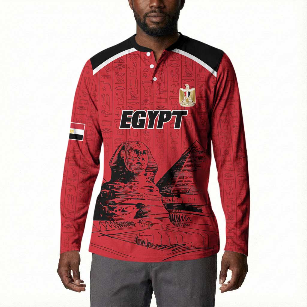 Custom Egypt Football Button Sweatshirt Pharaohs Heritage Pyramid