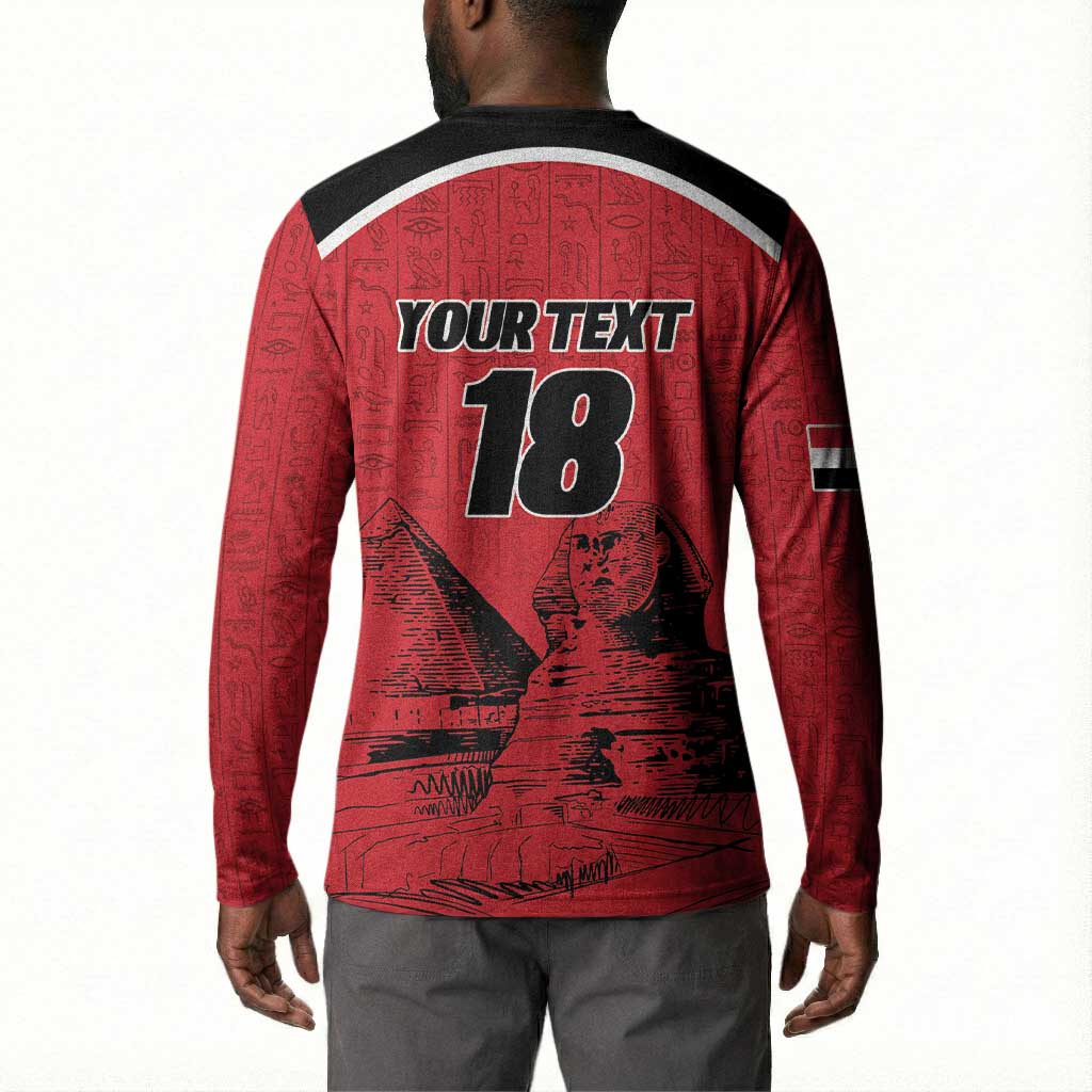 Custom Egypt Football Button Sweatshirt Pharaohs Heritage Pyramid