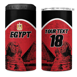 Custom Egypt Football 4 in 1 Can Cooler Tumbler Pharaohs Heritage Pyramid