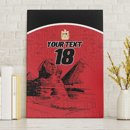 Custom Egypt Football Canvas Wall Art Pharaohs Heritage Pyramid