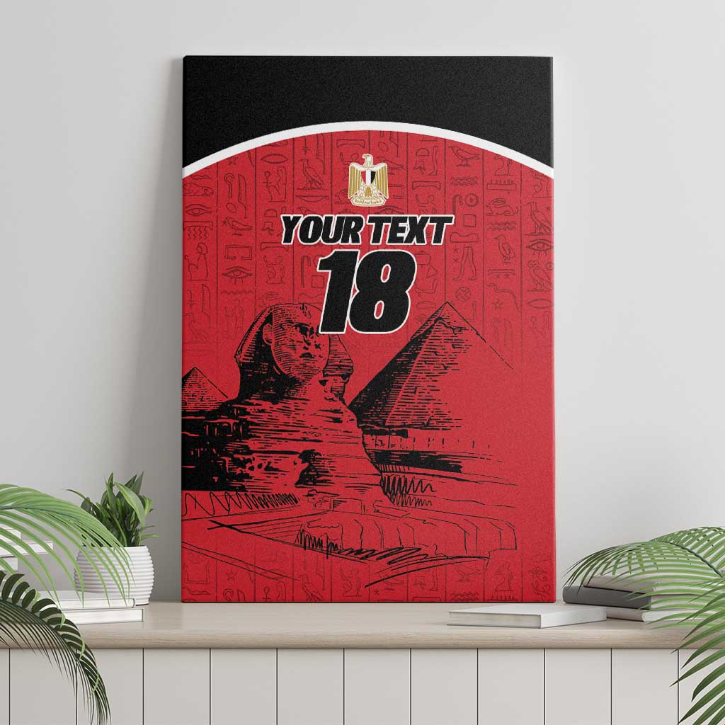 Custom Egypt Football Canvas Wall Art Pharaohs Heritage Pyramid