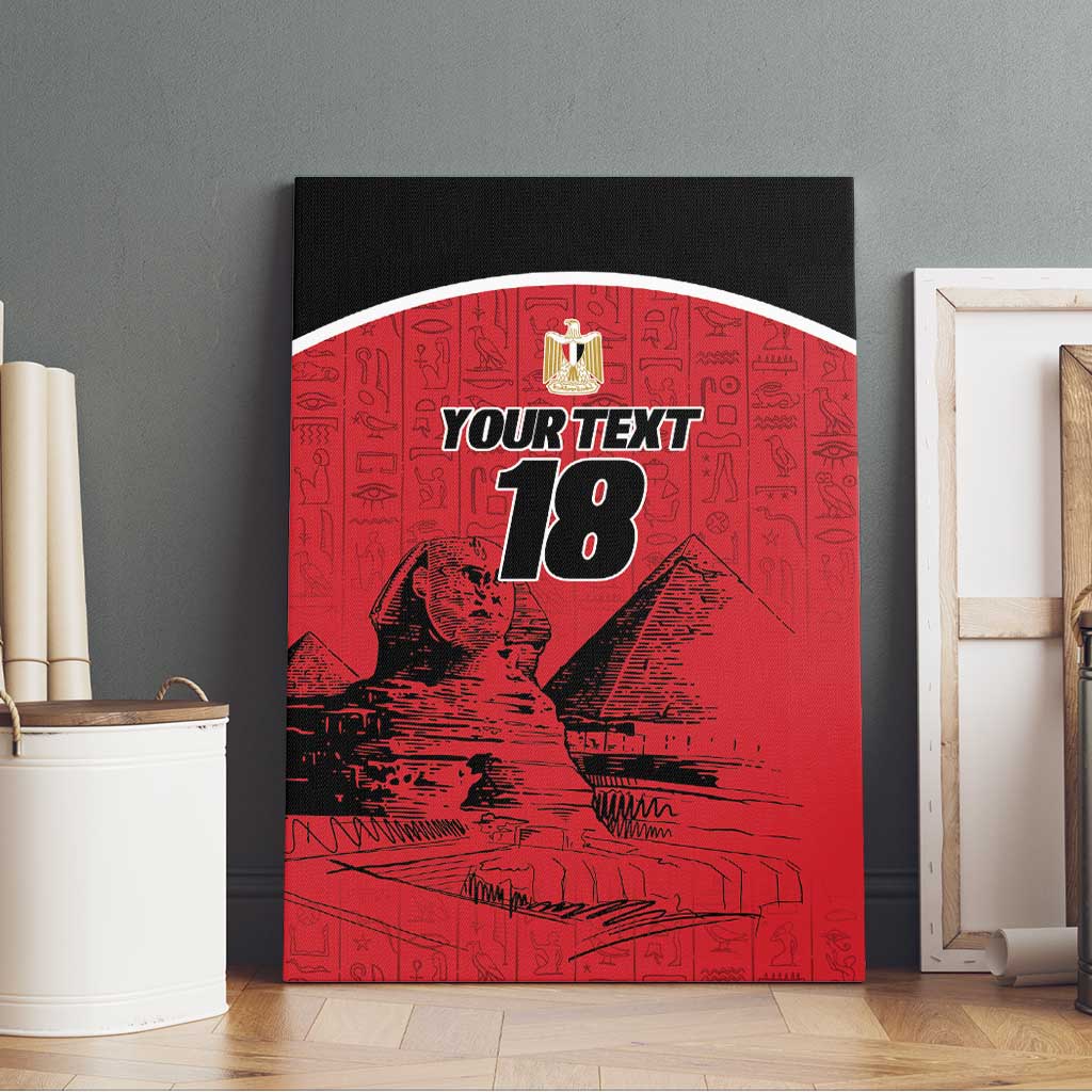 Custom Egypt Football Canvas Wall Art Pharaohs Heritage Pyramid