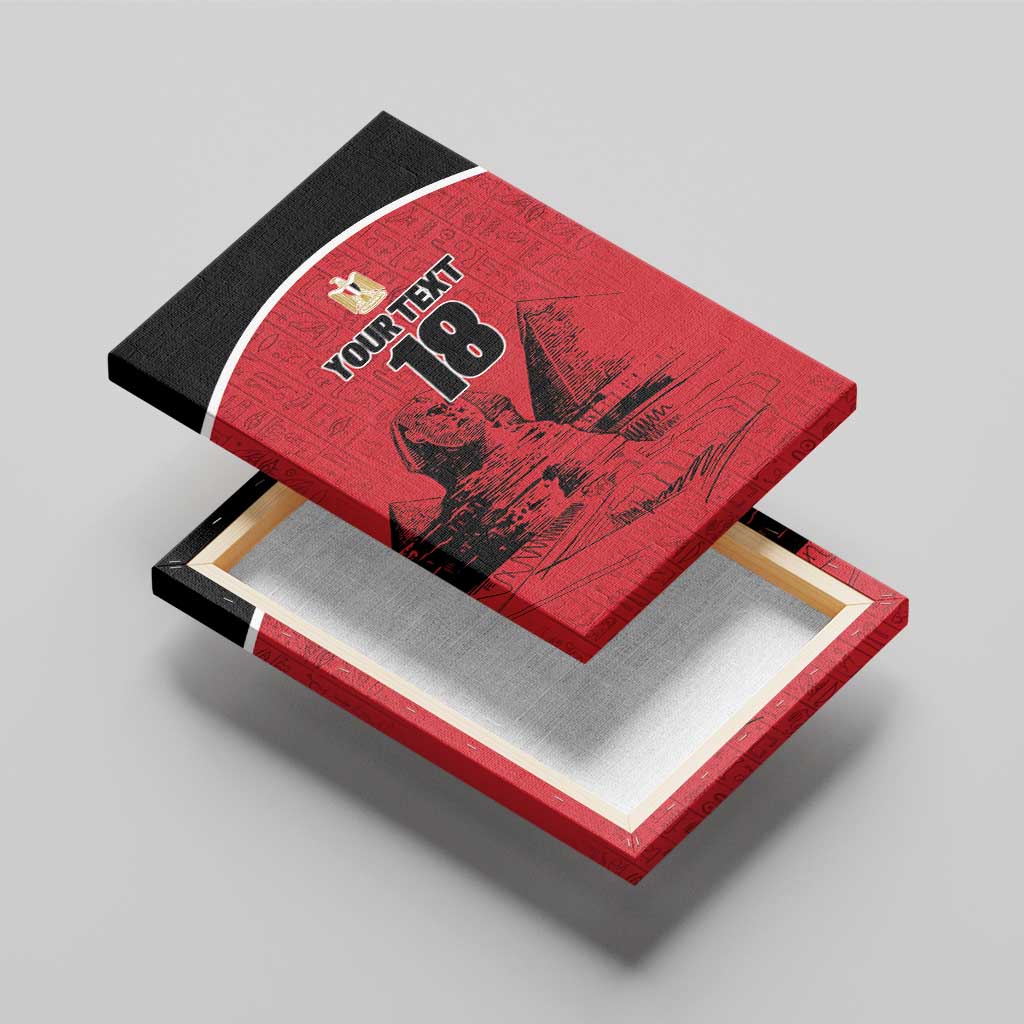 Custom Egypt Football Canvas Wall Art Pharaohs Heritage Pyramid