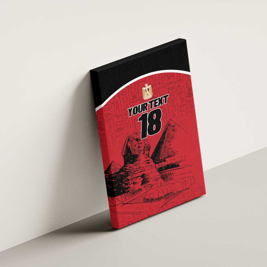 Custom Egypt Football Canvas Wall Art Pharaohs Heritage Pyramid
