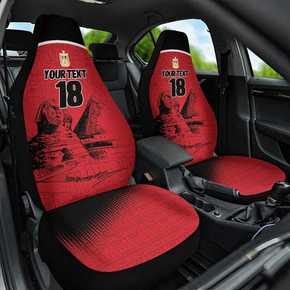 Custom Egypt Football Car Seat Cover Pharaohs Heritage Pyramid