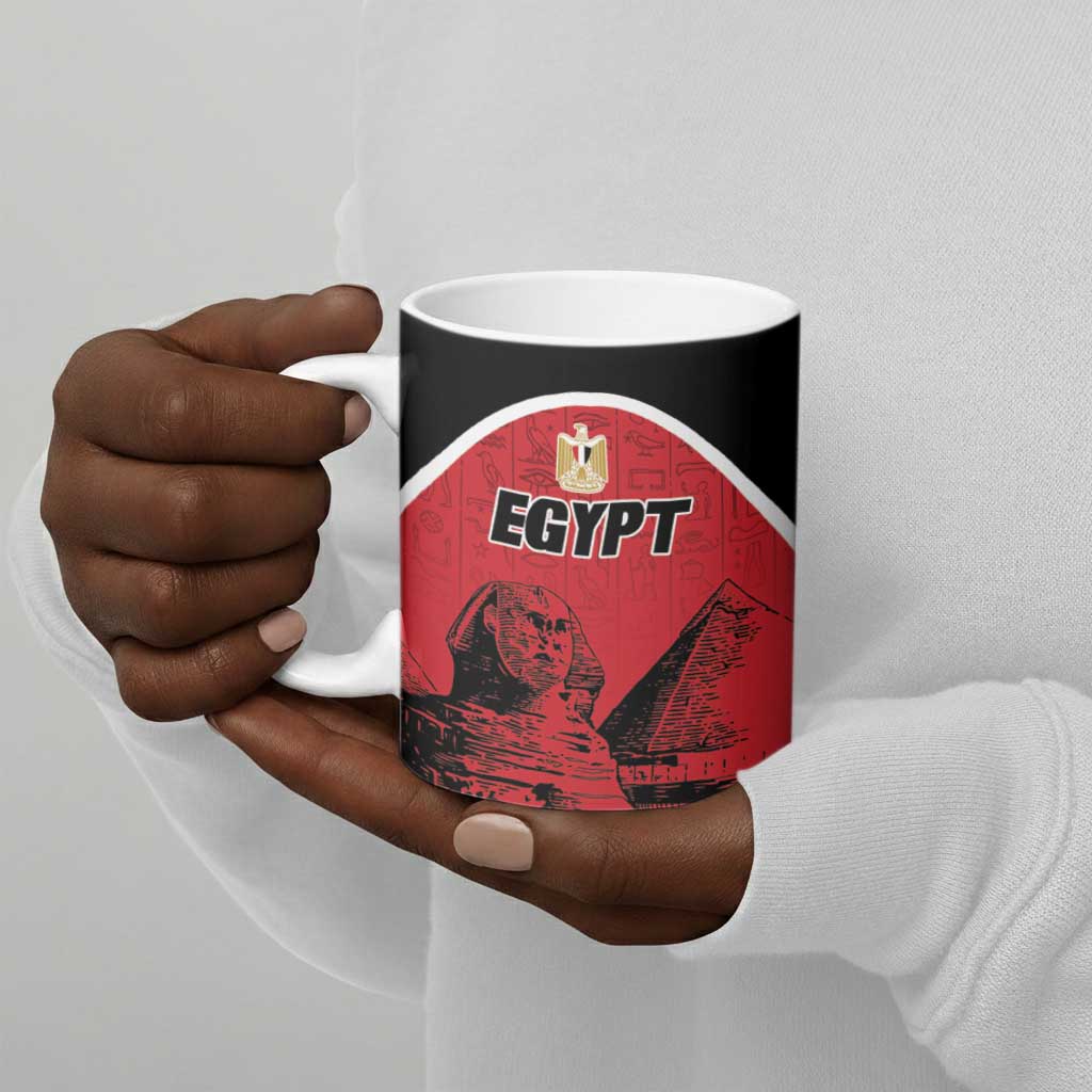Custom Egypt Football Ceramic Mug Pharaohs Heritage Pyramid